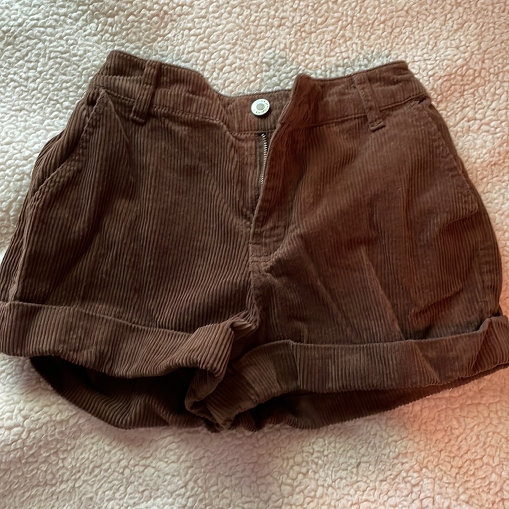 Brown corduroy shorts